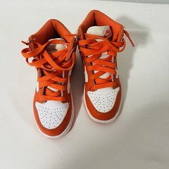 Nike Dunk High (PS) Retro 11.5C Og White/Orange Blaze-White Syracuse DD2314 100