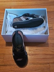BURBERRY Markham Check Grip-Strap Sneaker N7022 Kids Size 31