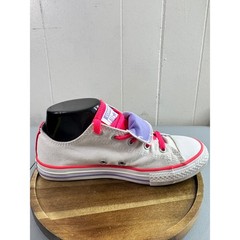 Converse Chuck Taylor Sneakers Junior 4 White Good Double Tongue Pink Purple