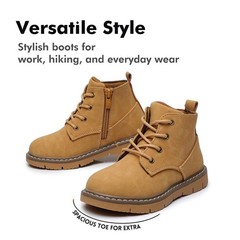 Boys Boots Work Boots Outdoor Casual Side Zipper Ankle Shoes(/Little Kid/Big …