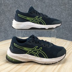 ASICS Running Shoes Youth 2.5 Blue Green GT 1000 Mesh Athletic Sneakers 1014A237
