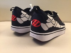 Heelys Skeleton X-ray Style Inline Skate Shoes Black White and Red Youth Size 4