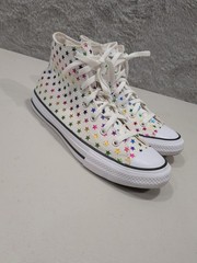CONVERSE CHUCK TAYLOR ALL STAR HI TOP WHITE SHOES SIZE 6 Big Kids Women 8