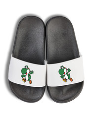 Kids Yoshi2 sandals flip-flops print logo slogan gaming retro Mario gamer