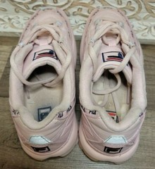 Fila Disruptor Light Pink Reflective Lace Up Kid’s Size 3.5