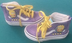 Vans High Top Kids Old Skool Shoes Size 10.5 The Simpsons Excellent Condition!