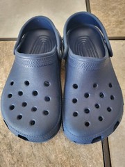 Croocs Classic Kids Blue Rubber Confort Slip On Shoes 2/4.