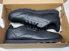 Reebok Classic Black Leather Junior Sneakers 50148 (Size 6) – New in Box