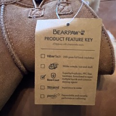 BearPaw Rosaline Youth Unisex Suede Wool Sheepskin Boot Sz 3 color Hickory II