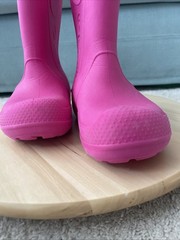 Crocs Candy Pink Handle It Rain Boot Kids Size c13 12803 Waterproof Lightweight