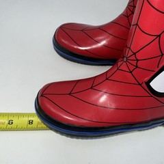 Marvel Spiderman Web Eyes red Blue Rimmed Rain boots Kids Size 9/10
