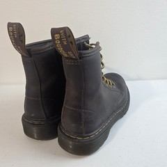 Dr Martens 1460 J Boots Kids Size 13 Leather Lace Up Side Zip Comfort Shoes EUC