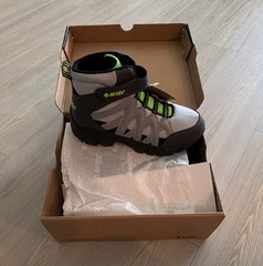 Hi-Tec Ravus Blast Mid Unisex Kids Boots Gray/Black/Green US 3 EU 34
