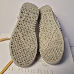 BURBERRY Kids Authentic Preloved Black Pink and Yellow Sneakers US 11.5 EU 29