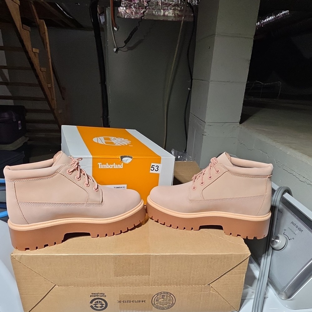 Timberland Stone Street Mid LC Chukka Pink Juniors Size 7 Boots TB0A6EJ9EKD