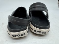 DAMAGED Crocs Crocband Clogs Unisex Black Slip-On Lightweight – 5 Men/7 Women