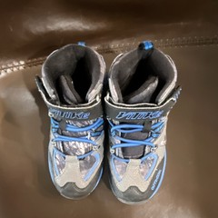 VITIKE Kids Hiking Boots Gray/Blue Camo Hook & Loop Padded EU 31 US 32