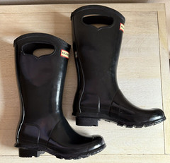 Hunter Original Pull On Big Grab Handle Gloss Rain Boots US 3B 4G