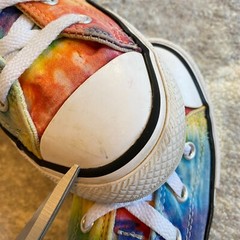 Converse Chuck Taylor All Star OX Low Top Shoes Unisex Size 2 Tie Dye Rainbow