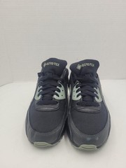 Nike Air Max 90 Black Gray Green Sneaker Unisex Kids 5Y EU 37.5 Flat Athletic