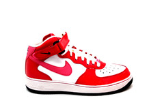 Nike Air Force 1 Mid GS White/Dynamic Pink-Hyper Red-Dark Obsidian 518218-101