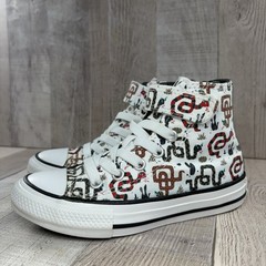 Converse Chuck Taylor All Star Snake PS Kids Size 11 High Easy On Sneakers White
