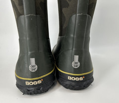 BOGS Rain Mud Boots Camo Green Waterproof Insulated Big Kids Youth Size 2 EU 33
