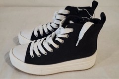 Art Class Kids Blakely High-Top Side Zip Fashion School Sneakers Black 1 NWT