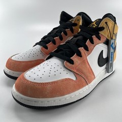 Jordan 1 Mid SE Flight Club GS Magic Ember Sundial White DX4365-800 Size 6.5Y