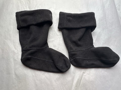 Hunter Rocket Ship/ Moon Boot Socks Kids Large Black Fleece Cuff Liner Unisex