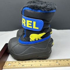 Sorel Commander Snow Winter Boots Kids Toddler Size 4 Waterproof Insulated Black