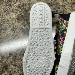 Super Mario Bros Sneakers Canvas Shoes Size 4 Boys Ground Up 2022 Multicolor Blk