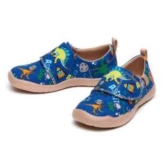 Kid Size UIN Slip On Shoes Canvas Comfortable Loafers „Jurassic Party“