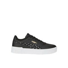 PUMA Carina 2.0 Animal Lace Up Youth Girls Black Sneakers Casual Shoes 39202402