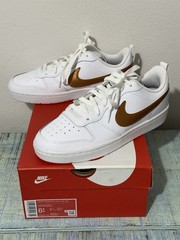 Nike Court Borough Low 2 SE White Metallic Copper Youth 6.5Y/ Women’s 8 New