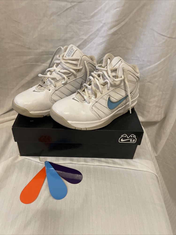 Nike Swindle Jr Size 2.5 Leather High Tops 4 Colors Of Nike Swoosh Vintage