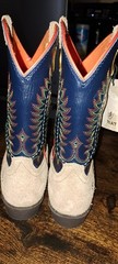 Ariat Derby Monroe Tan Kids Western Boots with Wiggle Room Size 4