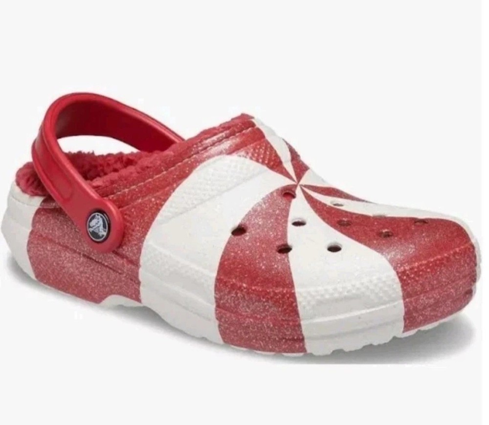 Crocs 209299-119 Classic Lined Holiday Clogs Unisex Kid’s Size C8 NEW with TAGS