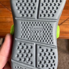 Joybees Kids Active Clog Charcoal Grey Neon Green Slip On Water Shoes Size C8/9