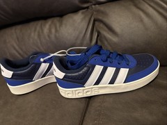 Adidas Breakbase J Kids Size 5 Blue/White New no Box JQ3062