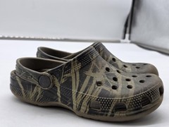 Crocs Classic Clog Shoes Kids Size C13 Brown Camo Slip On Sandals Damage