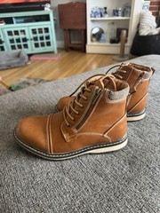 Bruno Marc Kids Lace-Up Combat Boots, Girls/Boys Ankle Shoes with Side Zipper