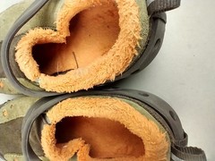Crocs Dawson C 11 Fleece Lined Clogs Brown Suede Slip On Warm Shoe Unisex Kids
