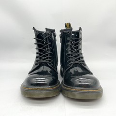 Dr Doc Martens Junior Pascal 1460 J Size 5 Black Patent Leather Combat Lace Up