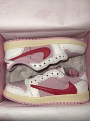 Jordan 1 Retro Low OG SP Travis Scott Sail Tropical Pink (PS) 1.5Y IQ7605-101