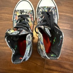 Converse Chuck Taylor All Star Justice League High Top Youth Size 1 Comic Print