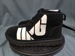UGG Neumel Boot Kids ‚Chopd‘ Boots Suede Lace-Up Black Size 6 NEW IN BOX!