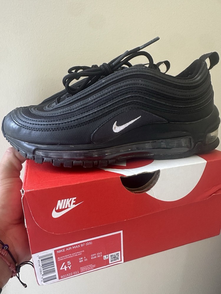 Nike Air Max 97 (GS) Black White-Anthracite Size 4.5y