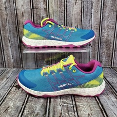 Merrell Youth Moab Flight Low Hiking Sneakers Blue Yellow Purple MK167107 Size 7