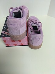 Kids PUMA SUEDE CLASSIC MONO REF ICED Pink Orchid Trainers Size 5C